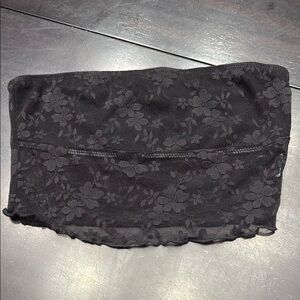 Floral Lace Black Skirt